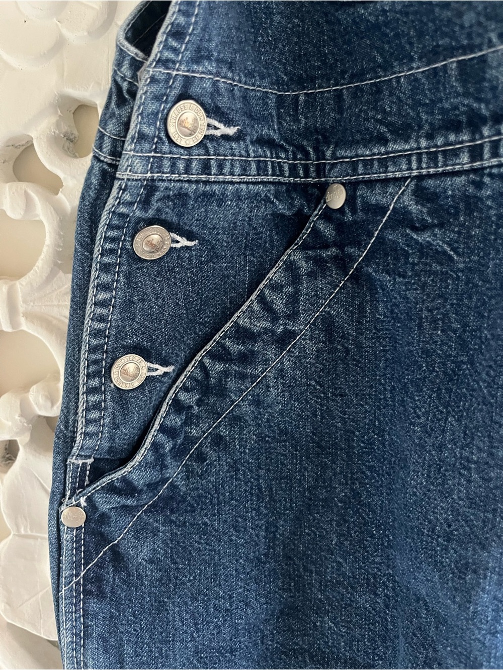 Levi’s SilverTab Denim Shortalls Distressed Overall Shorts Medium - Picture 2 of 11